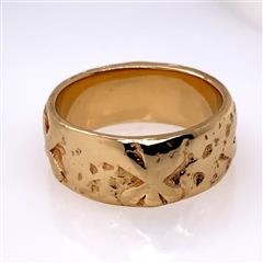 James Avery Retired Fish 14K Yellow Gold Band Ring